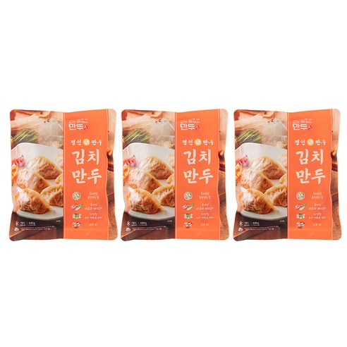 명인만두 김치만두 (냉동), 440g, 3개입