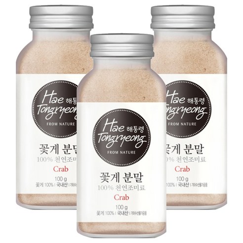 해통령 꽃게 분말, 100g, 3개