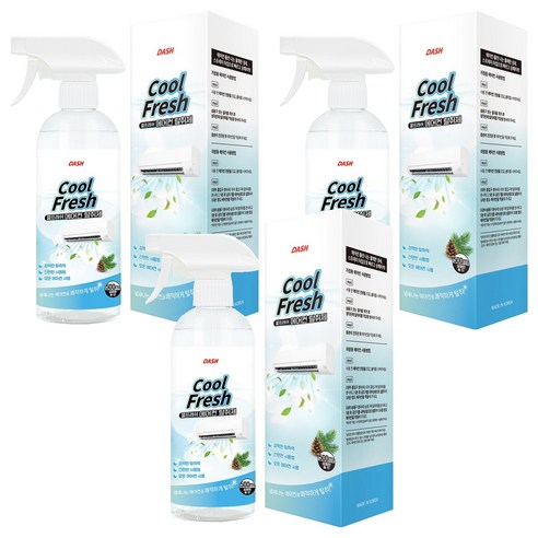 대쉬 쿨프레쉬 에어컨 탈취제, 500ml, 3개