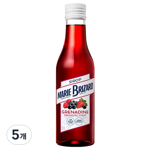 마리브리자드 그레나딘 시럽, 250ml, 5개