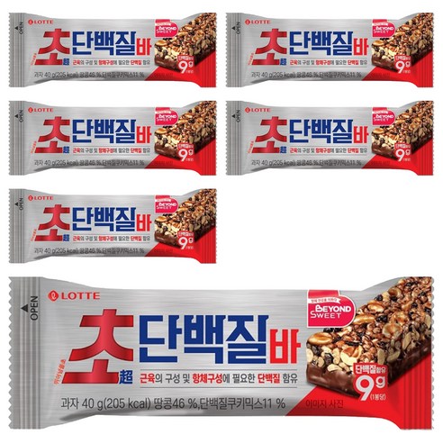 롯데웰푸드 초단백질바, 40g, 6개