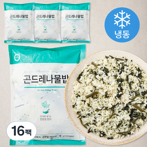 푸르온 곤드레 나물밥 (냉동), 270g, 16팩