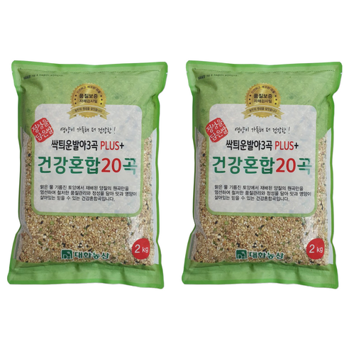 대한농산 싹틔운 발아 3곡 플러스 건강혼합 20곡, 2kg, 2개