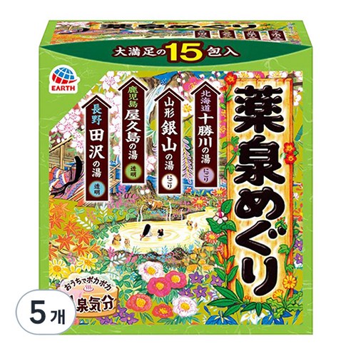 바스로망 온천기행 약천 입욕제 4계절향, 30g, 75개