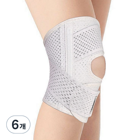 앙멧 3중 지지 무릎 보호대 화이트, 6개