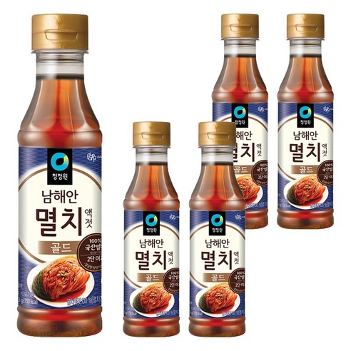 청정원 멸치 액젓 골드, 500g, 5개