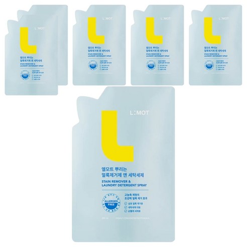 뿌리는 얼룩제거제 앤 세탁세제 리필, 280ml, 6개