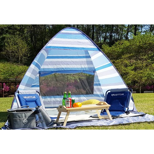 알뜨리 피크닉 원터치 텐트 + 가방은 2인용으로 사용할 수 있는 편리한 자립형 텐트입니다.