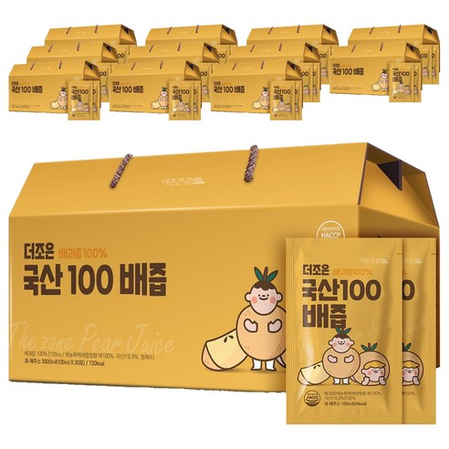 더존건강 더조은 국산100 배즙, 100ml, 360개