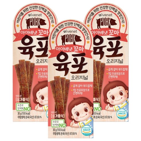 아이배냇 꼬마 육포, 오리지널, 30g, 3개