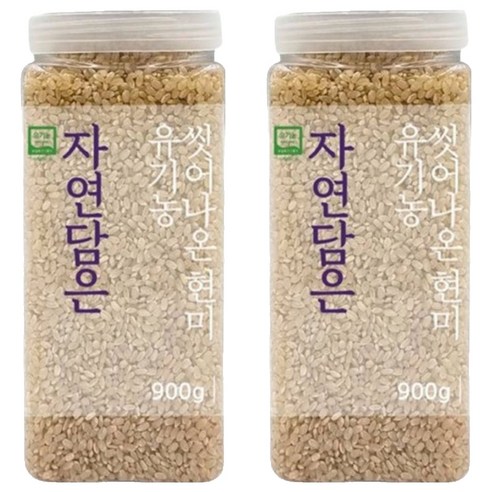 자연담은 유기농 씻어나온 현미 PET, 900g, 2개
