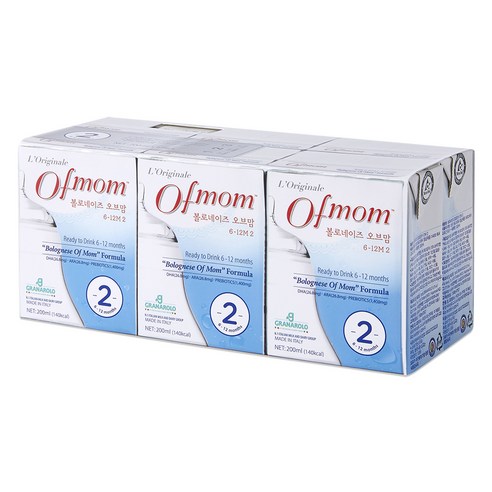 오브맘 액상분유 2단계(6개월~12개월) 200ml, 200ml, 6개