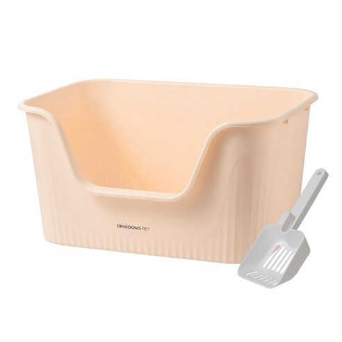 딩동펫 고양이 바스켓 화장실 + 전용스쿱 세트, 아이보리, 1세트