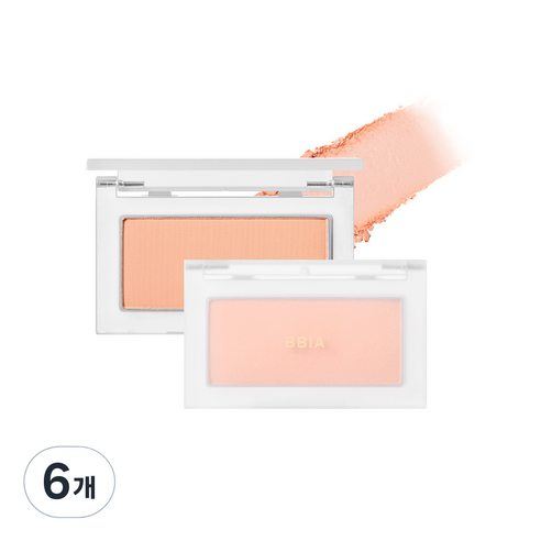 삐아 레디 투 웨어 파우더 치크 5.5g, 03 파우더 애프리콧, 6개