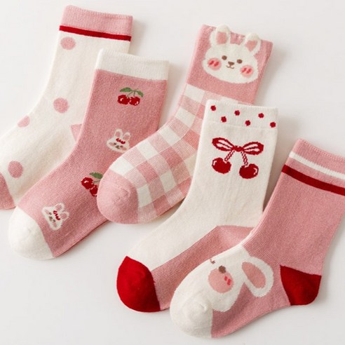 사랑스러운 꼼지 앵두토끼 양말로 우리 아이 발에 행복을 더하세요!