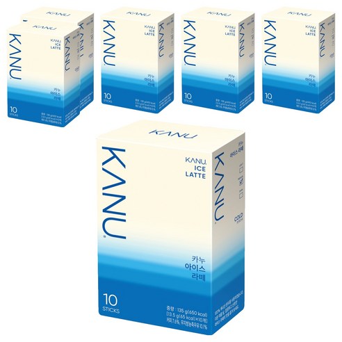 카누 아이스 라떼 커피믹스, 13.5g, 10개입, 6개