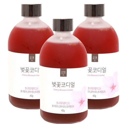 우리꽃연구소 벚꽃 코디얼, 450g, 1개입, 3개