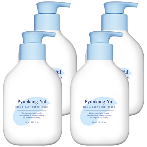 편강율 키즈 앤 베이비 컨디셔너 베이비파우더향, 590ml, 4개