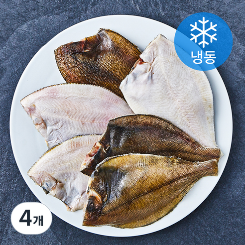 고고새우 두툼한 손질 두절 가자미 (냉동), 1kg(중), 4개
