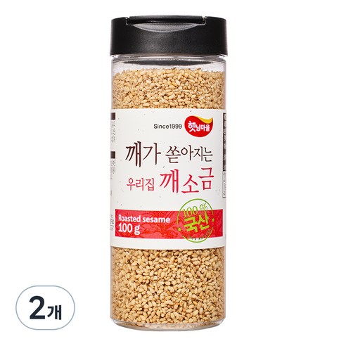 햇님마을 국산 100% 깨가 쏟아지는 우리집 깨소금, 100g, 2개
