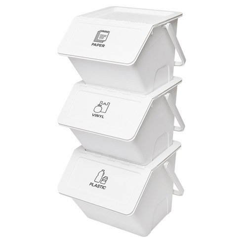 네이쳐리빙 모던데일 재활용 분리수거함 3p