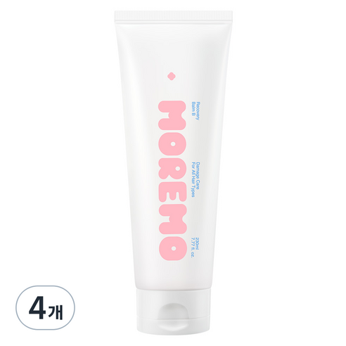 모레모 노워시 트리트먼트 리커버리 밤 B, 230ml, 4개