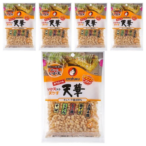 오타후쿠 이카텐 텐까스 오징어맛 우동 후레이크, 5개, 50g