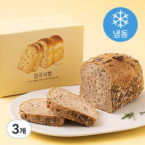 나폴레옹베이커리 잡곡식빵 (냉동), 246g, 3개