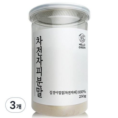 헬로우그린 차전자피분말, 250g, 3개