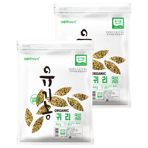 대구농산 유기농 귀리, 4kg, 2개