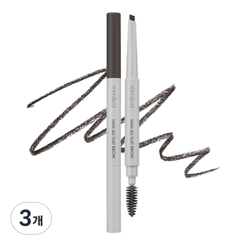 롬앤 한올 플랫 아이브로우 0.17g, c1 클래식그레이, 3개