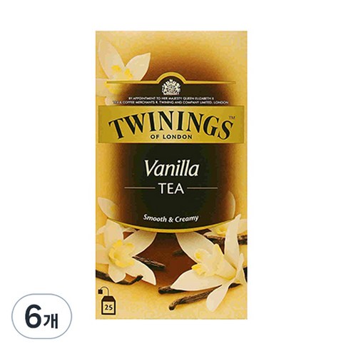 트와이닝 바닐라 티백, 2g, 25개입, 6개