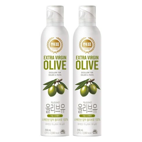 해표 압착올리브유, 250ml, 2개