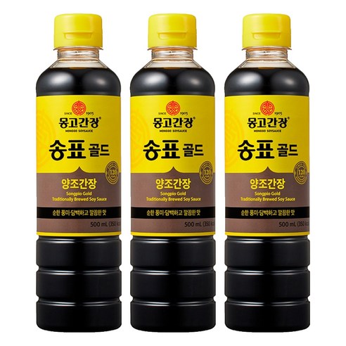 몽고간장 송표골드, 500ml, 3개