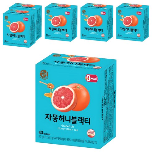 우리차 자몽허니 블랙티, 1g, 40개입, 6개