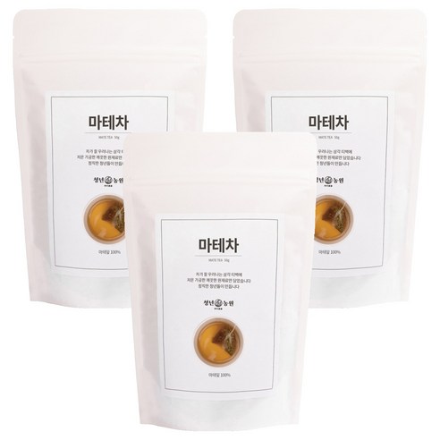 청년농원 저온가공 마테차 삼각티백, 1g, 50개입, 3개