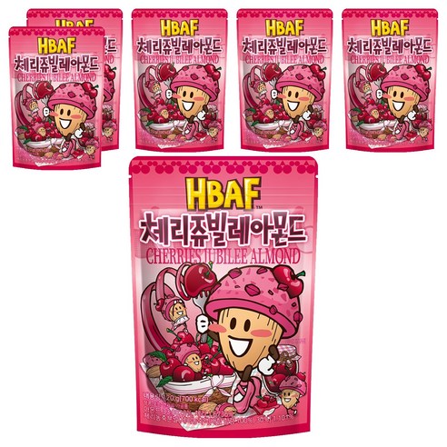 바프 체리쥬빌레 아몬드, 120g, 6개