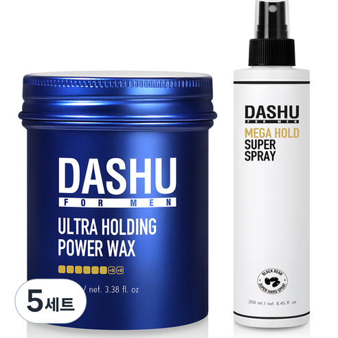다슈 포맨 프리미엄 울트라 홀딩 파워 헤어 왁스 100ml + 다슈 포맨 프리미엄 메가 홀드 슈퍼 스프레이 250ml, 5세트
