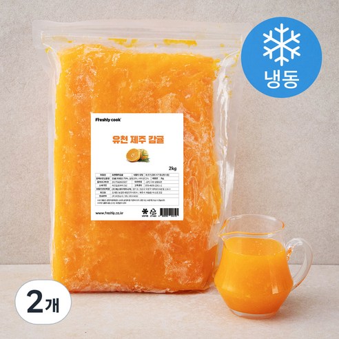 프레슬리쿡 제주 감귤 퓨레 (냉동), 2kg, 2개