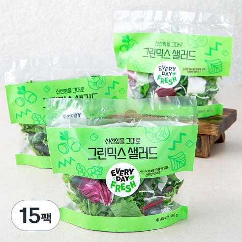 신선함을 그대로 그린믹스 샐러드, 80g, 15팩