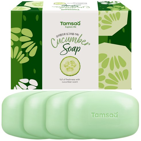 黃瓜肥皂 Tamsa 黃瓜肥皂 黃瓜香味 黃瓜肥皂洗面皂 肥皂 洗臉皂 黃瓜洗臉肥皂 4 黃瓜肥皂 洗臉肥皂 天然黃瓜肥皂