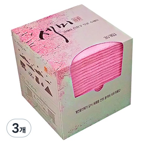 세미 뽑아쓰는 원데이 수세미 핑크, 30개입, 3개