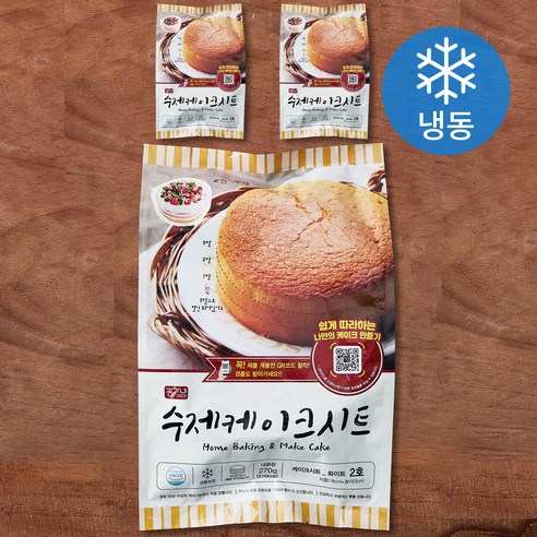 장가네제과 수제 화이트 케이크시트 2호 (냉동), 270g, 6개