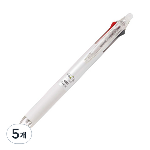 프릭션 슬림 3색 볼펜 0.5mm, 펄화이트, 5개