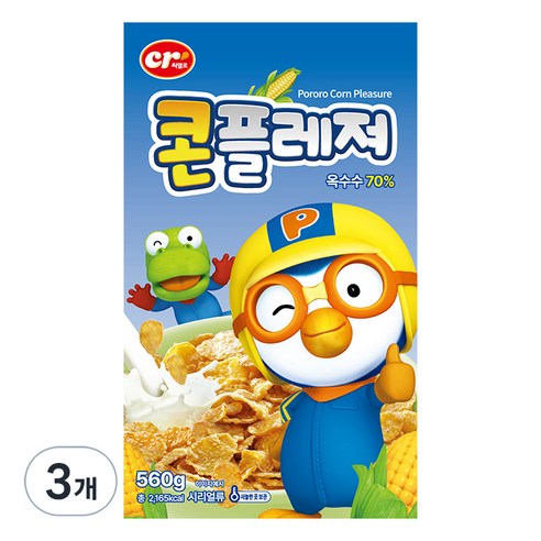 씨알로 뽀로로 콘플레져 시리얼, 560g, 3개