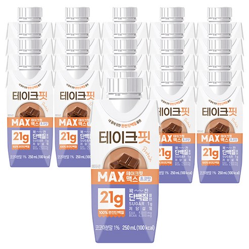 테이크핏 내몸에 핏한 단백질 플랜 맥스 초코맛 음료, 250ml, 24개