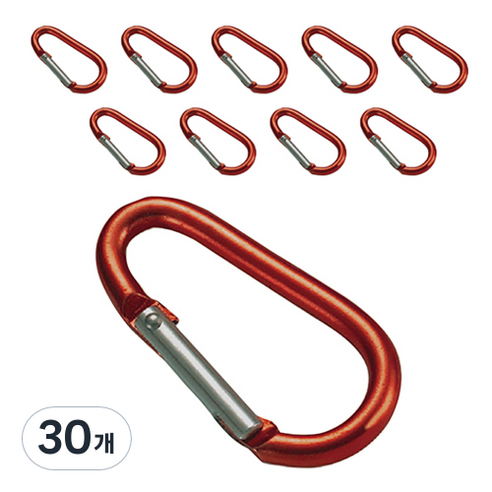 스마토 카라비너 KA550-O C1134605, 적색, 30개