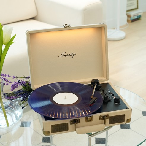 감성적인 밤을 선물하는 인사이디 LP 턴테이블 무드등 스피커