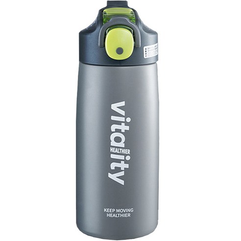 꼼꼬미 스텐 보온보냉 손잡이 헬서 빨대 텀블러, 그레이, 500ml