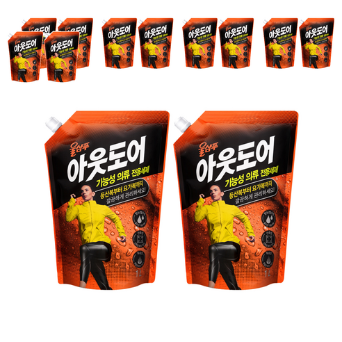 울샴푸 아웃도어 기능성의류 전용세제 리필, 1L, 6개